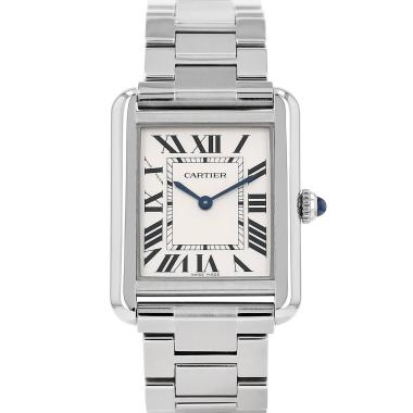 Cartier Tank Solo  medium model  in stainless steel and stainless steel Ref: Cartier - 3170  Circa 2020