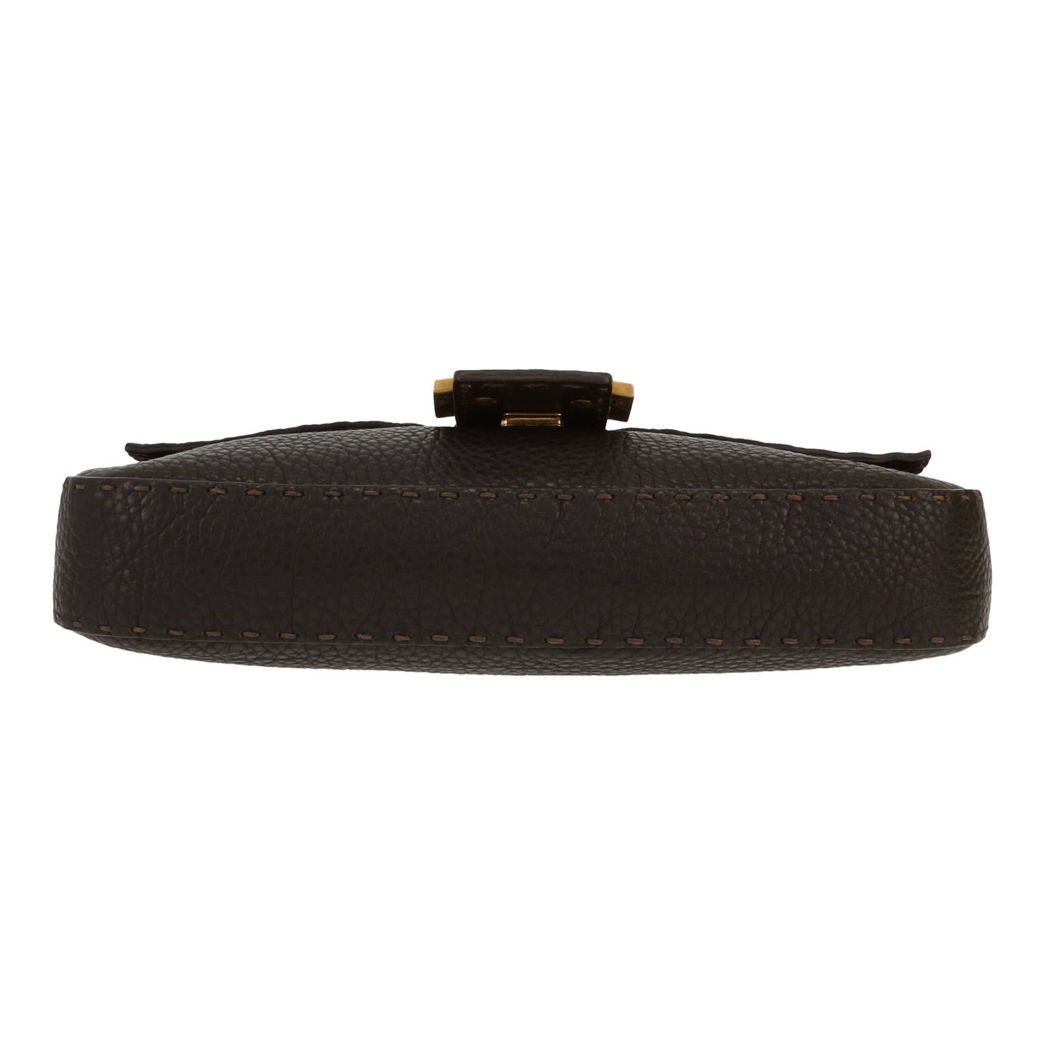 Borsa Fendi  Baguette in pelle martellata marrone - Detail D1