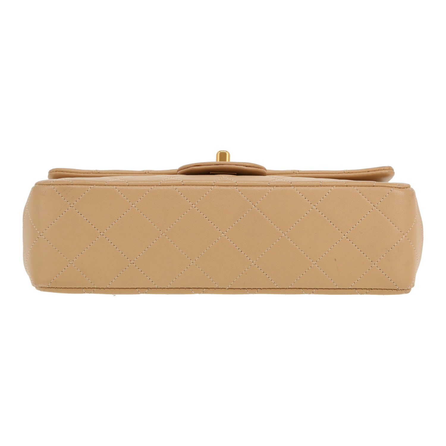 Chanel  Timeless Petit handbag  in beige quilted leather - Detail D1