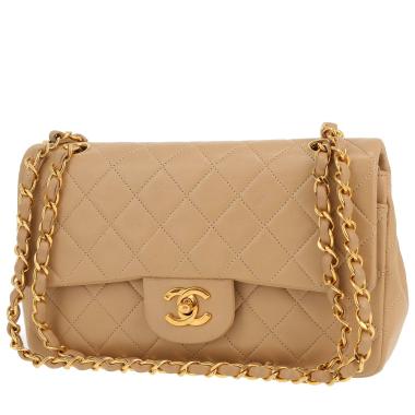 Chanel  Timeless Petit handbag  in beige quilted leather