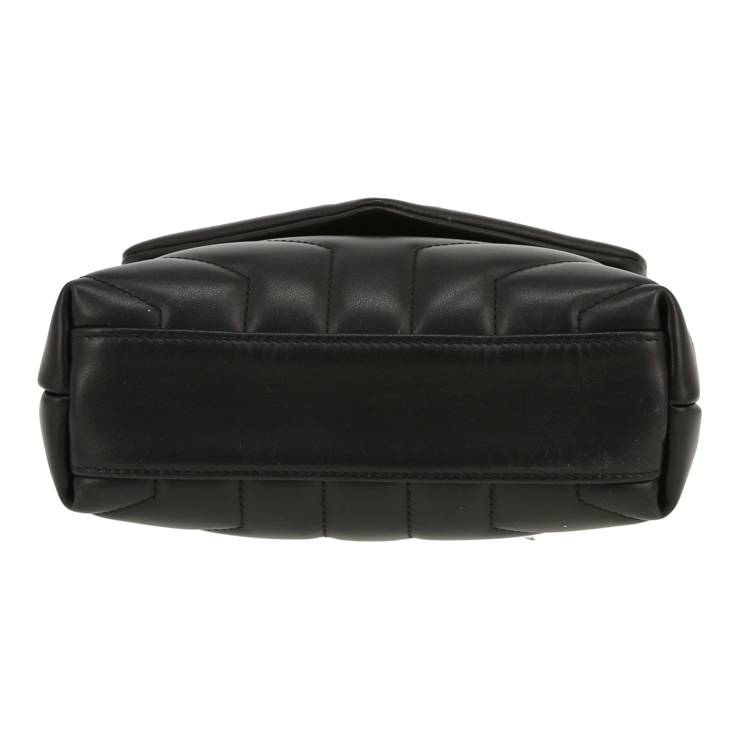 Saint Laurent  Toy Loulou shoulder bag  in black chevron quilted leather - Detail D1