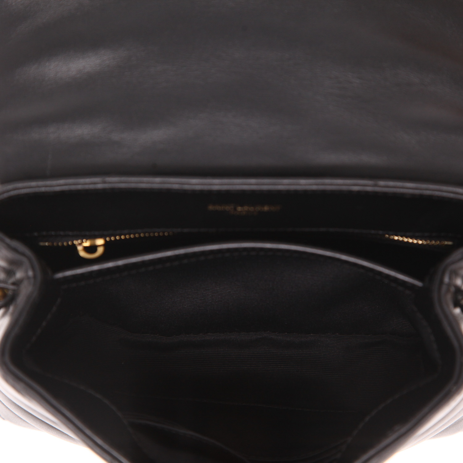 Borsa a tracolla Saint Laurent  Toy Loulou in pelle trapuntata a zigzag nera - Detail D3