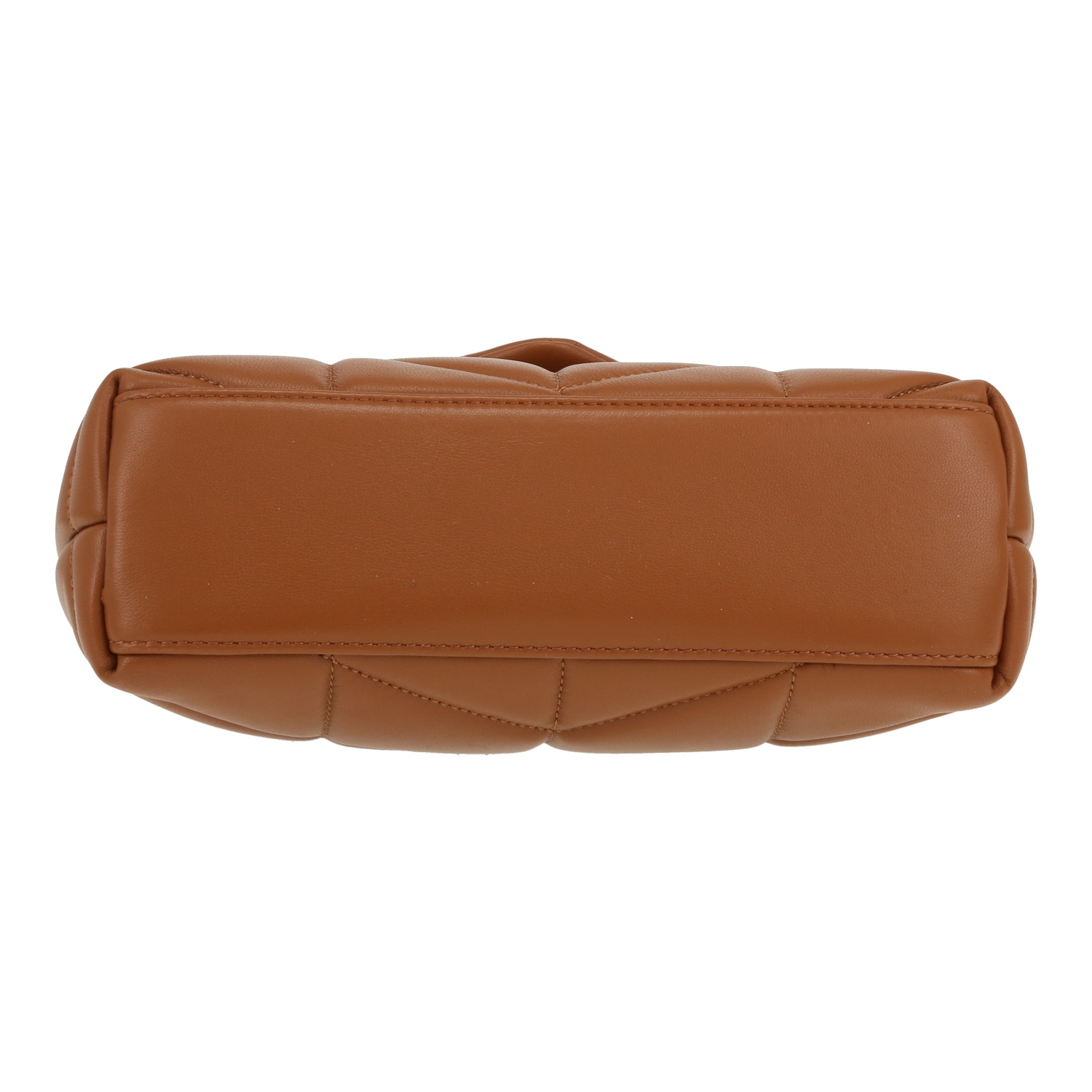 Sac bandoulière Saint Laurent   petit modèle  en cuir matelassé marron-havane - Detail D1