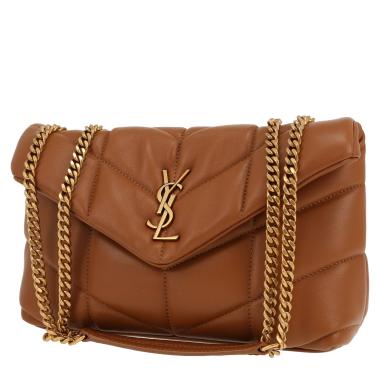 Bolso bandolera Saint Laurent   modelo pequeño  en cuero acolchado color habano