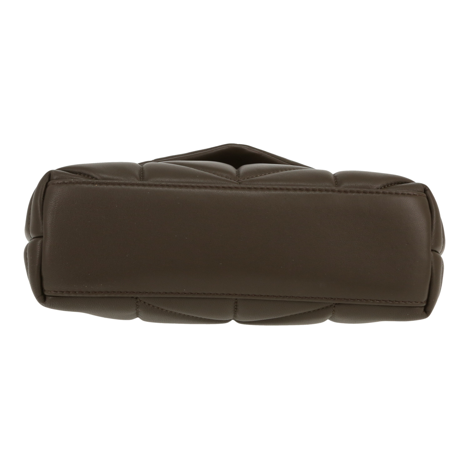 Saint Laurent  Loulou Puffer shoulder bag  in khaki quilted leather - Detail D1