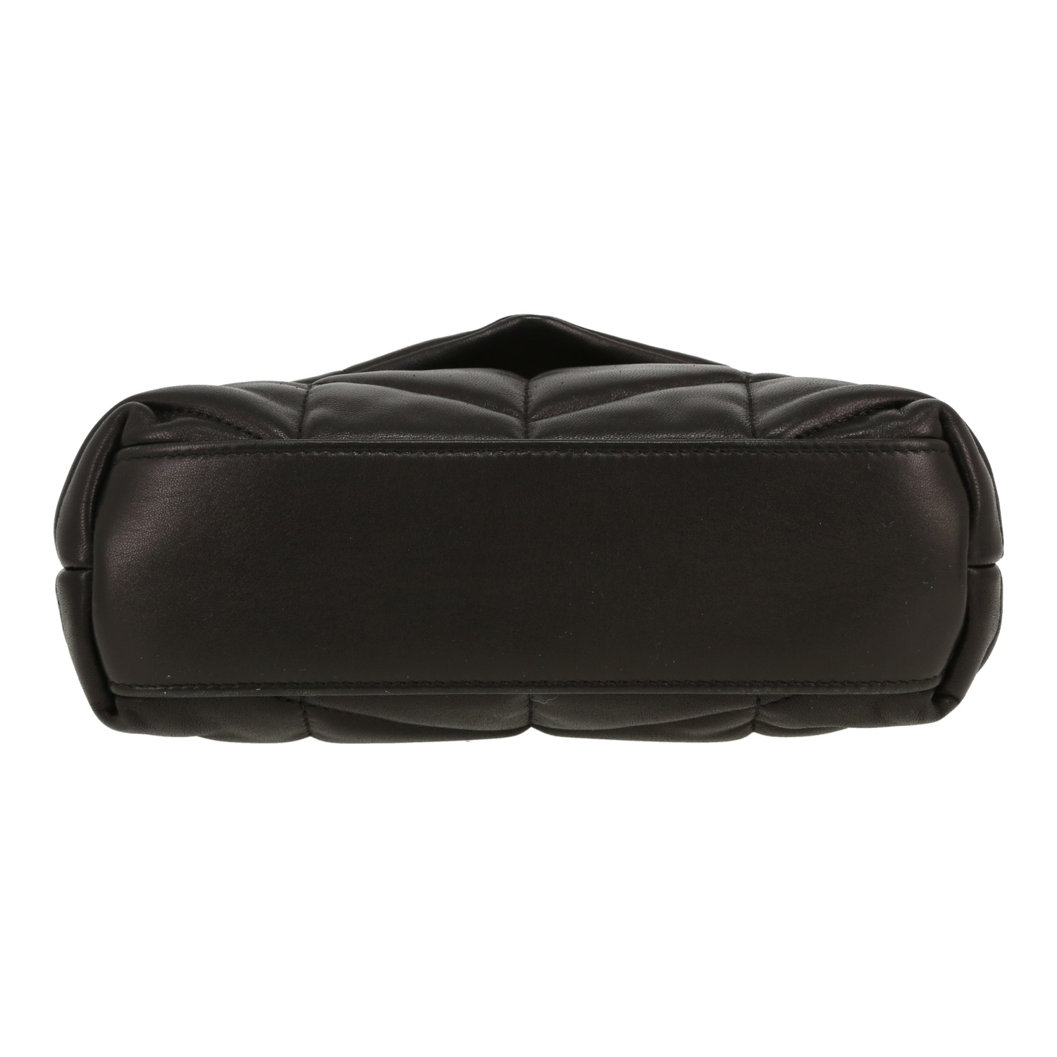 Bolso bandolera Saint Laurent  Puffer Toy en cuero acolchado negro - Detail D1