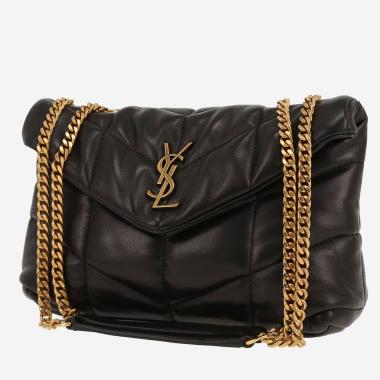 Saint Laurent  Puffer Toy shoulder bag  in black quilted leather
