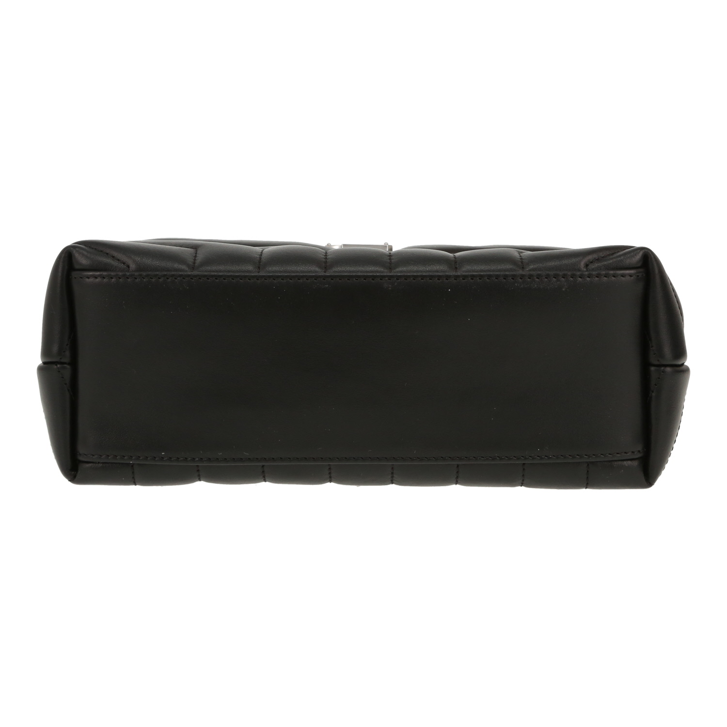 Borsa a tracolla Saint Laurent  Loulou modello piccolo  in pelle trapuntata a zigzag nera - Detail D1