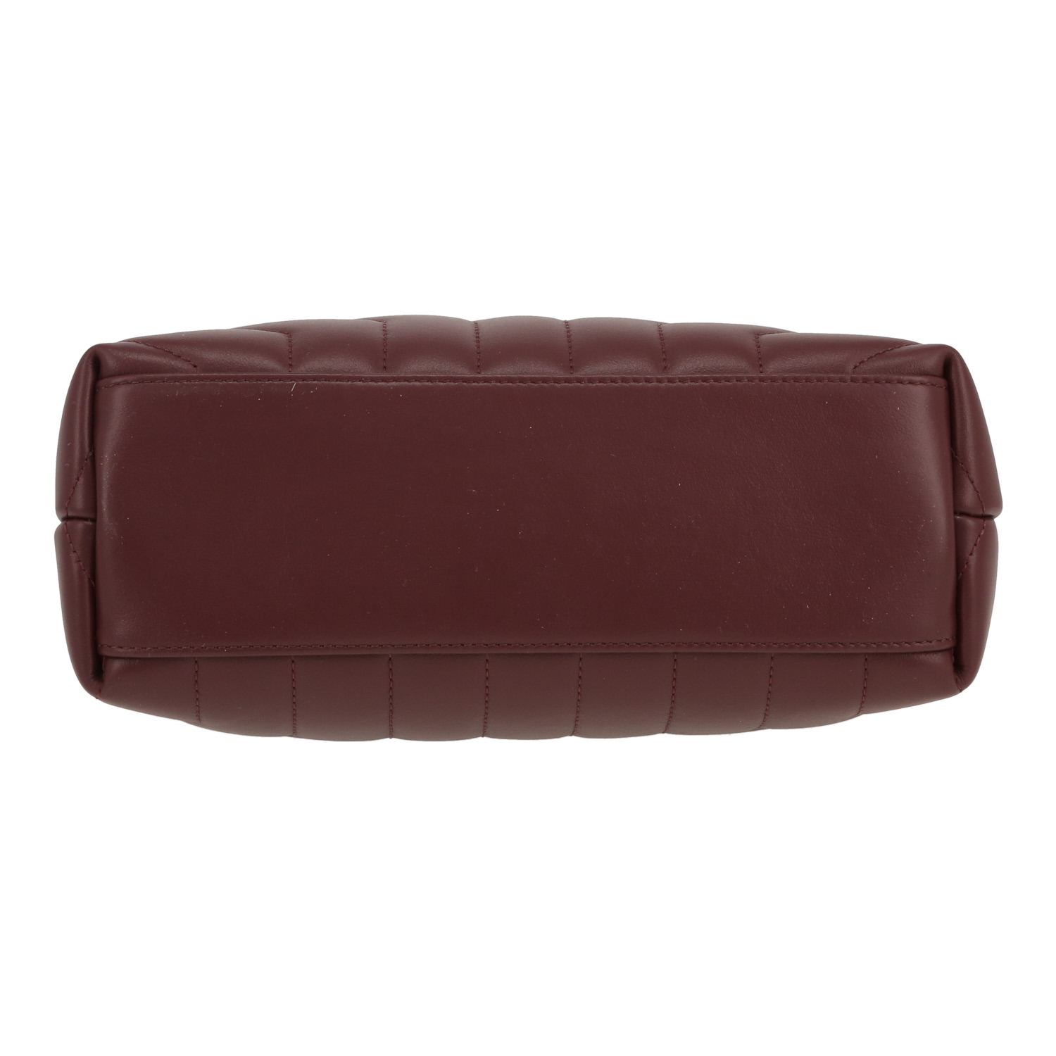 Borsa a tracolla Saint Laurent  Loulou modello piccolo  in pelle trapuntata a zigzag bordeaux - Detail D1