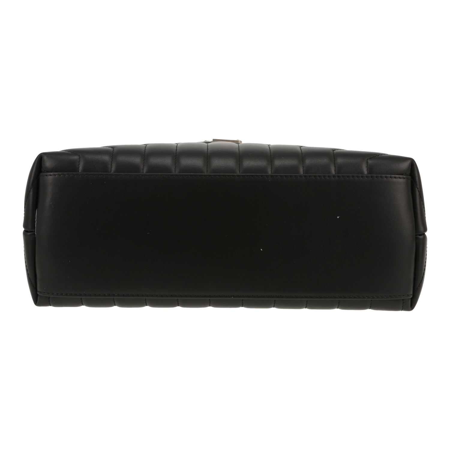 Bolso bandolera Saint Laurent  Loulou modelo mediano  en cuero acolchado con motivos de espigas negro - Detail D1