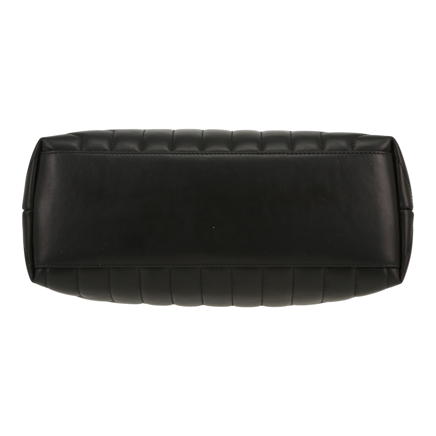 Sac bandoulière Saint Laurent  Loulou moyen modèle  en cuir matelassé chevrons noir - Detail D1