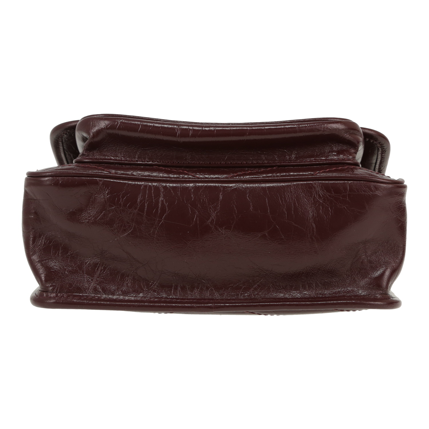 Saint Laurent  Niki Baby shoulder bag  in burgundy leather - Detail D1