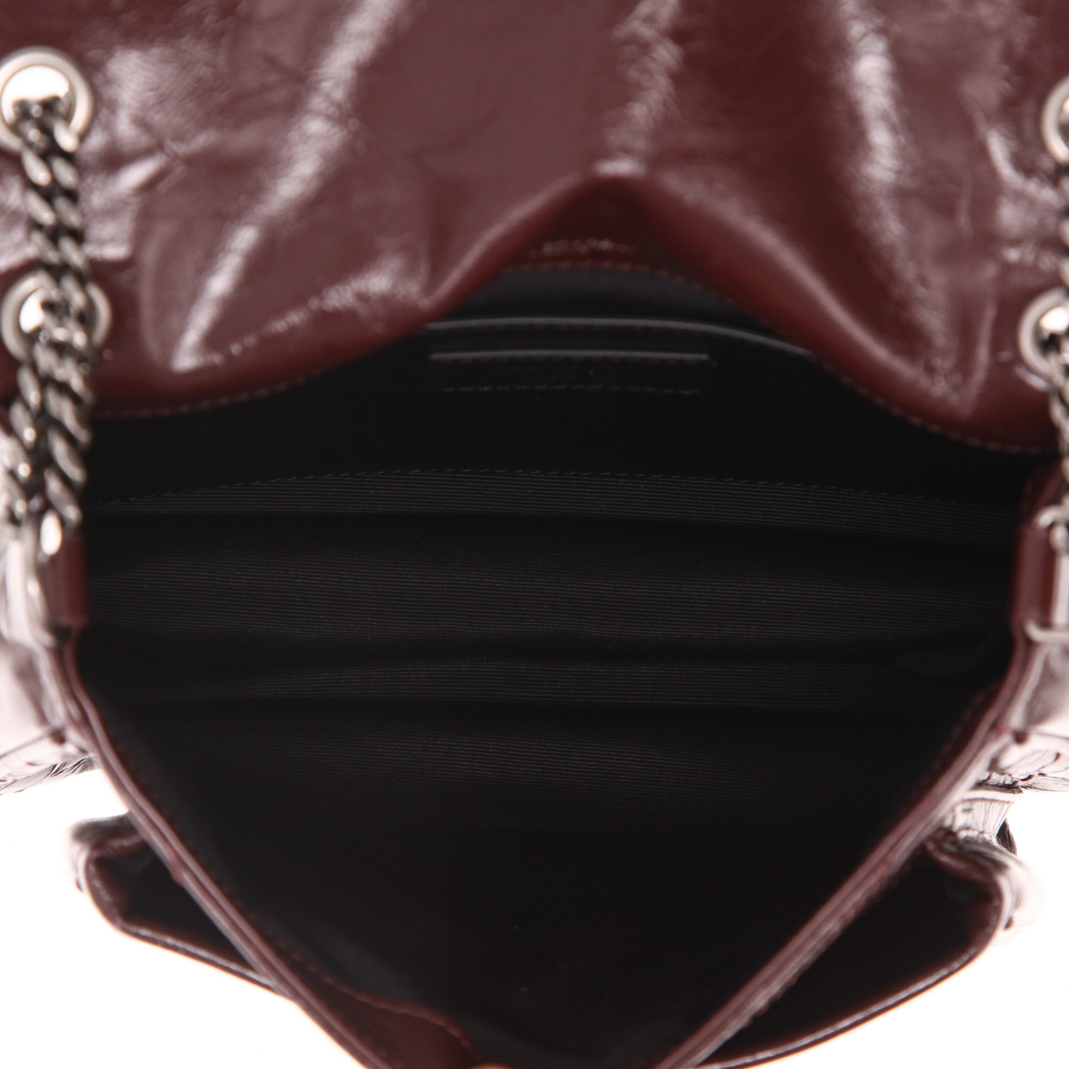 Borsa a tracolla Saint Laurent  Niki Baby in pelle bordeaux - Detail D3
