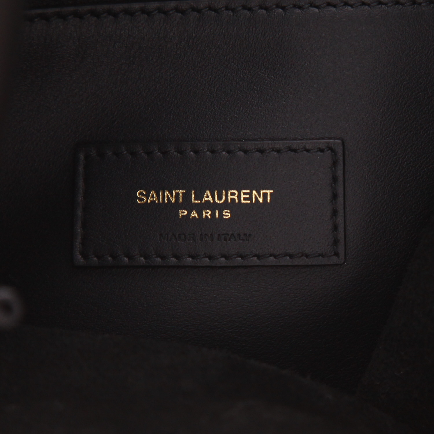 Bolso de mano Saint Laurent  5 à 7 modelo pequeño  en cuero negro - Detail D2