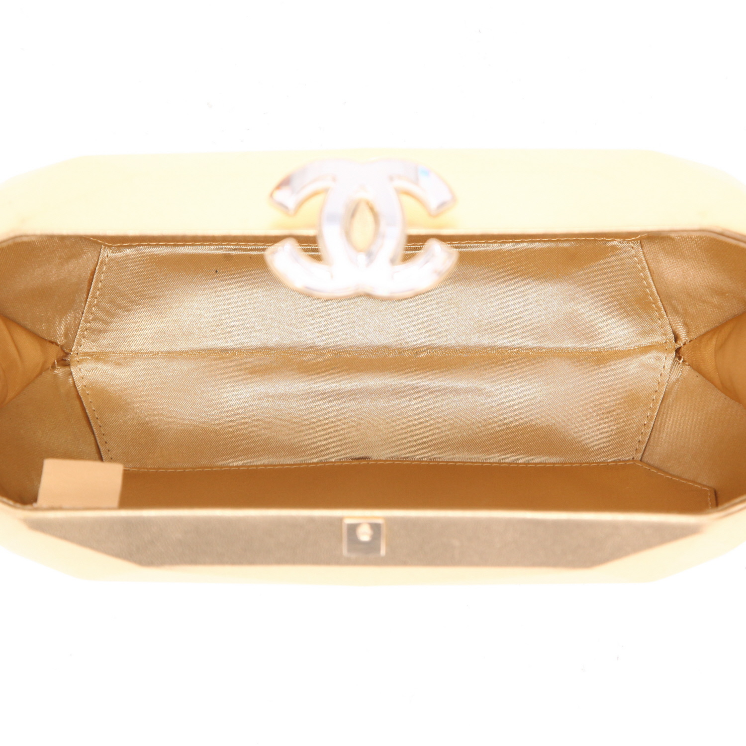 Pochette Chanel   in pelle dorata - Detail D3