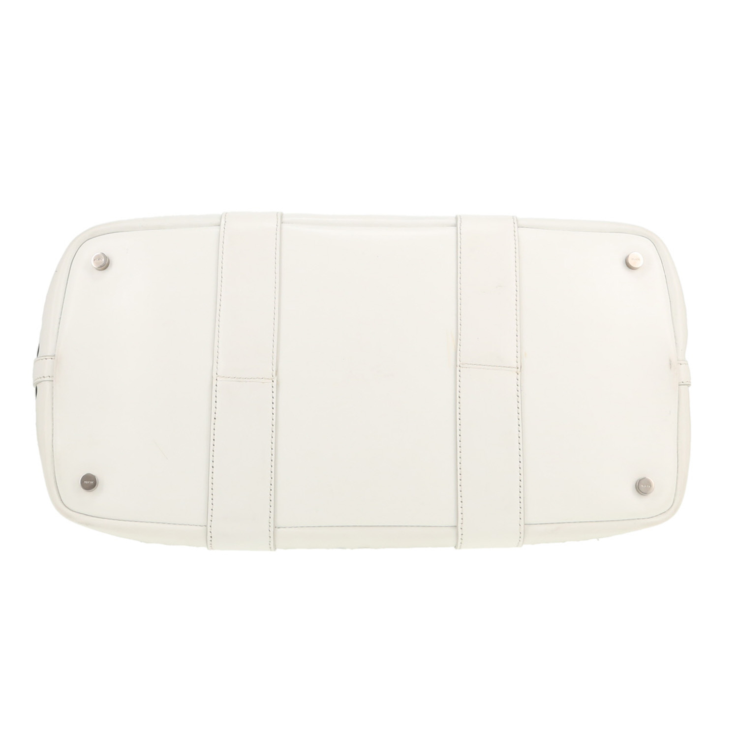 Bolso de mano Alaïa  Mina en calado de cuero blanco - Detail D1