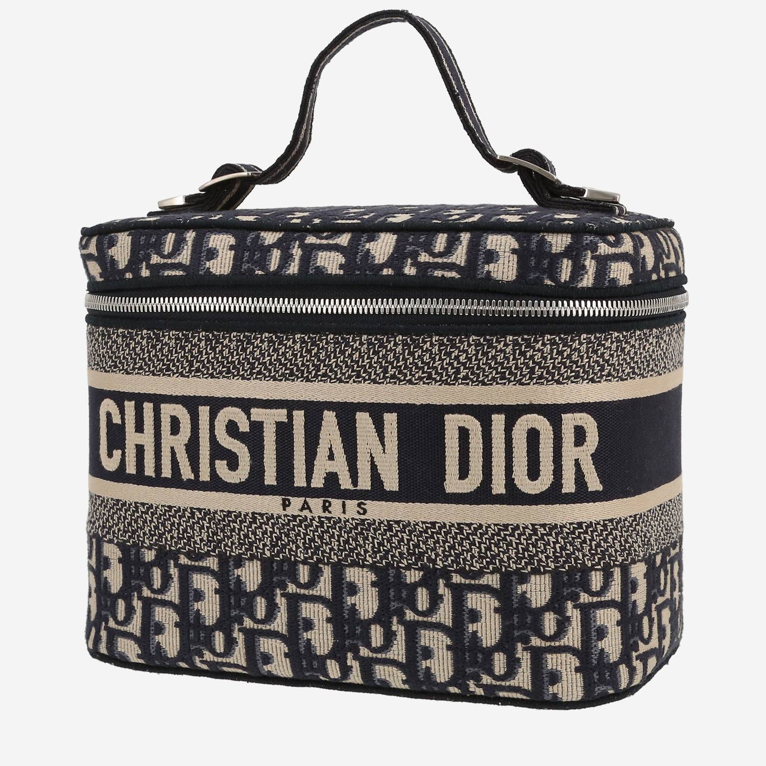 Vanity Dior  Vanity en toile monogram Oblique bleu-marine