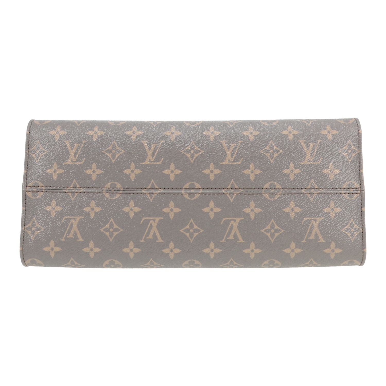 Louis Vuitton  Onthego medium model  shopping bag  in grey and beige two tones  monogram canvas - Detail D1
