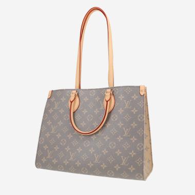 Louis Vuitton  Onthego medium model  shopping bag  in grey and beige two tones  monogram canvas