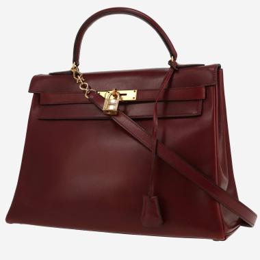 Hermès Kelly 32 cm handbag in red H box leather