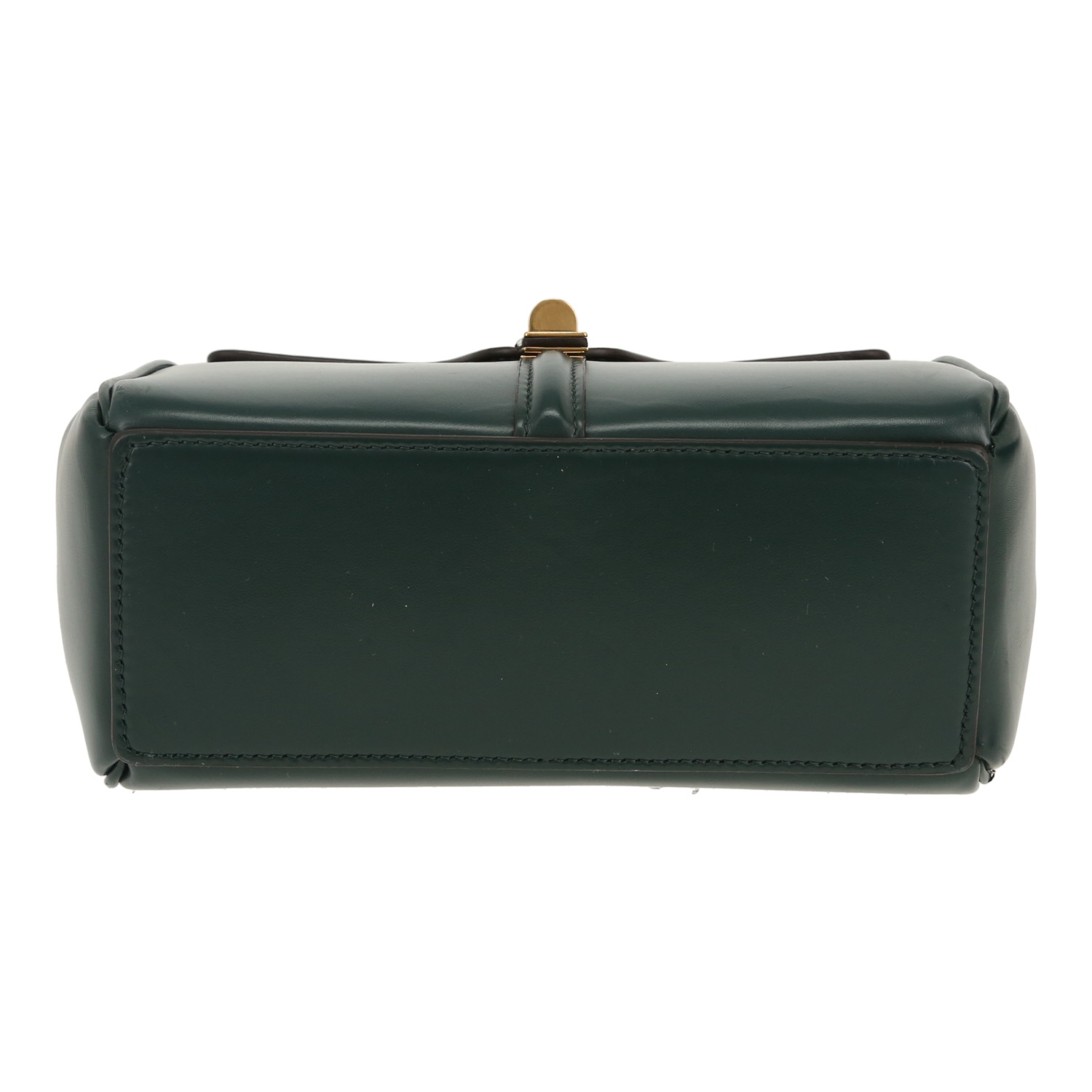 Celine  16 mini  shoulder bag  in green leather - Detail D1