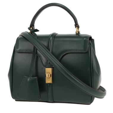 Borsa a tracolla Celine  16 mini  in pelle verde