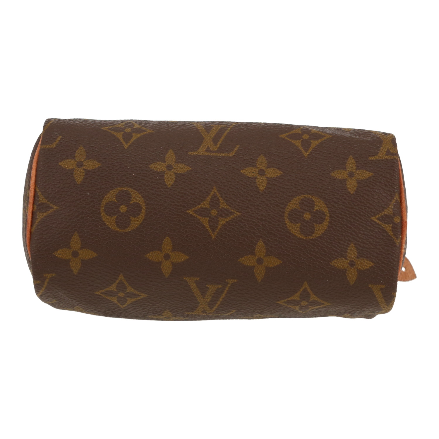 Borsa Louis Vuitton  Nano Speedy in tela monogram marrone e pelle naturale - Detail D1