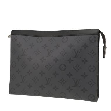 Pochette Louis Vuitton  Pochette 26 in tela monogram grigio Graphite e pelle nera
