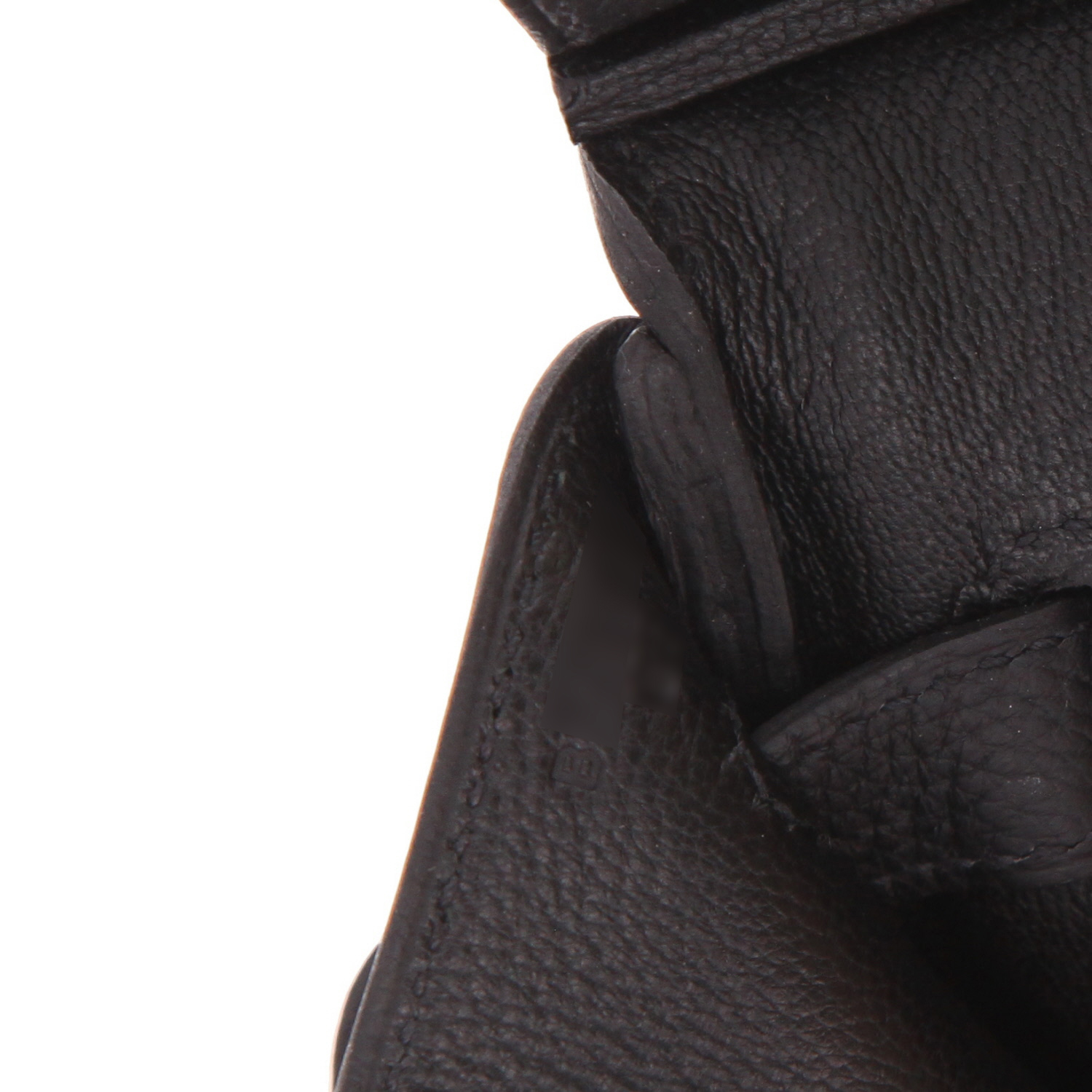 Bolso de mano Hermès  Birkin 40 cm en cuero togo negro - Detail D4