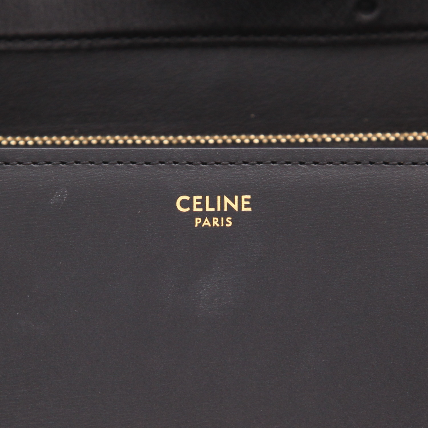 Sac à main Celine  Classic Box en cuir noir - Detail D2