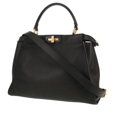 Fendi  Peekaboo handbag  in black leather