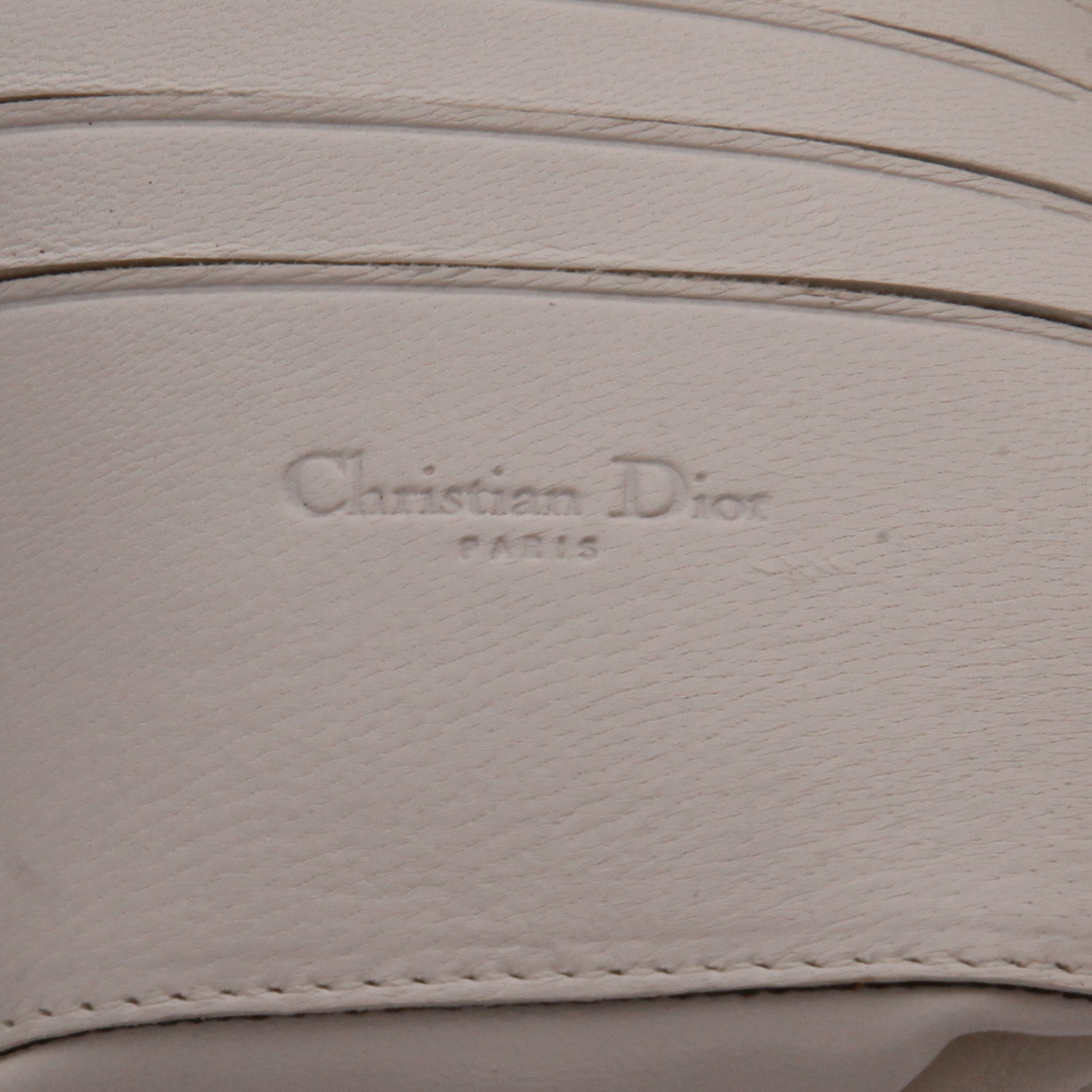 Dior  Promenade shoulder bag  in white leather cannage - Detail D2