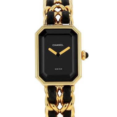 Montre Chanel Première taille XL  en plaqué or Vers 1990