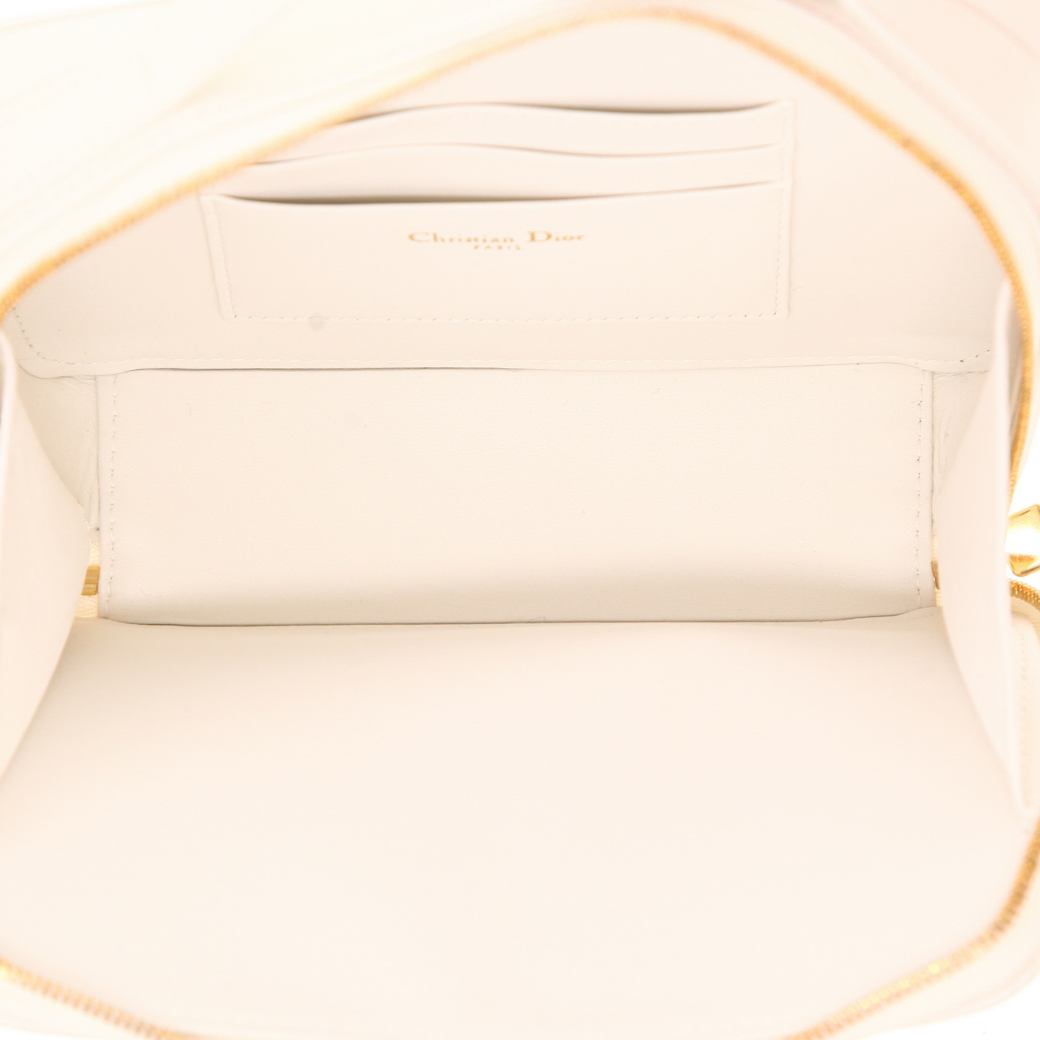 Sac bandoulière Dior  Box 30 Montaigne en cuir cannage blanc - Detail D3