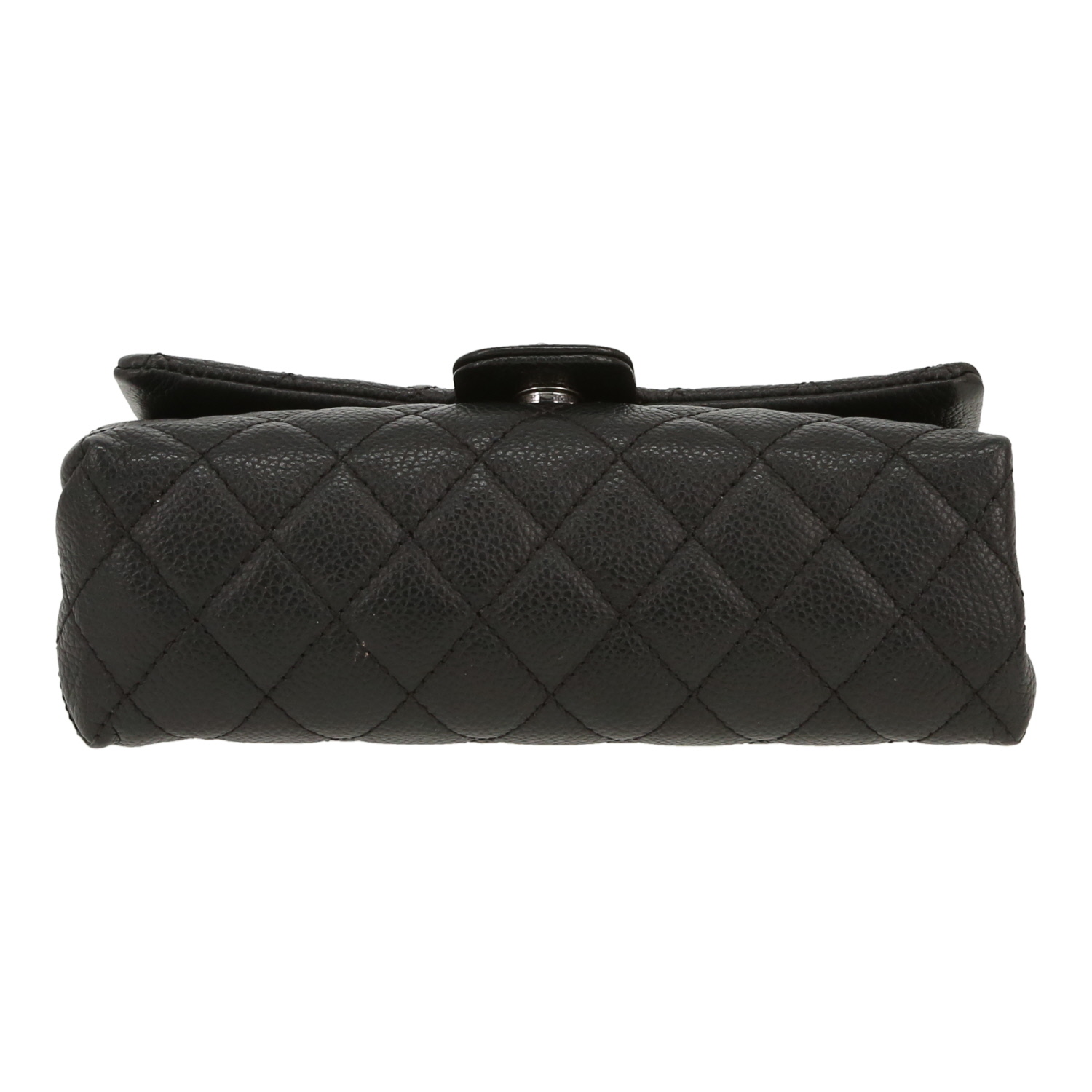 Chanel  Pochette ceinture clutch-belt  in black grained leather - Detail D1