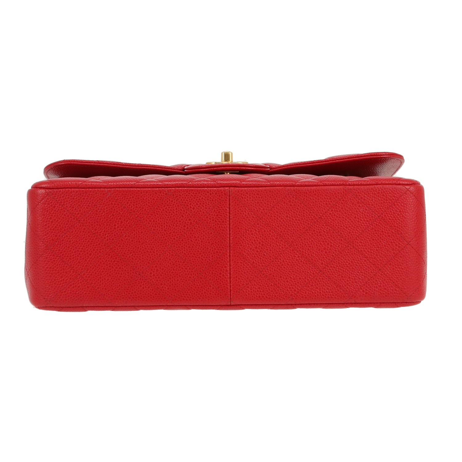 Bolso bandolera Chanel  Timeless Jumbo en cuero granulado acolchado rojo - Detail D1