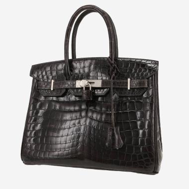 Hermès  Birkin 30 cm handbag  in black niloticus crocodile