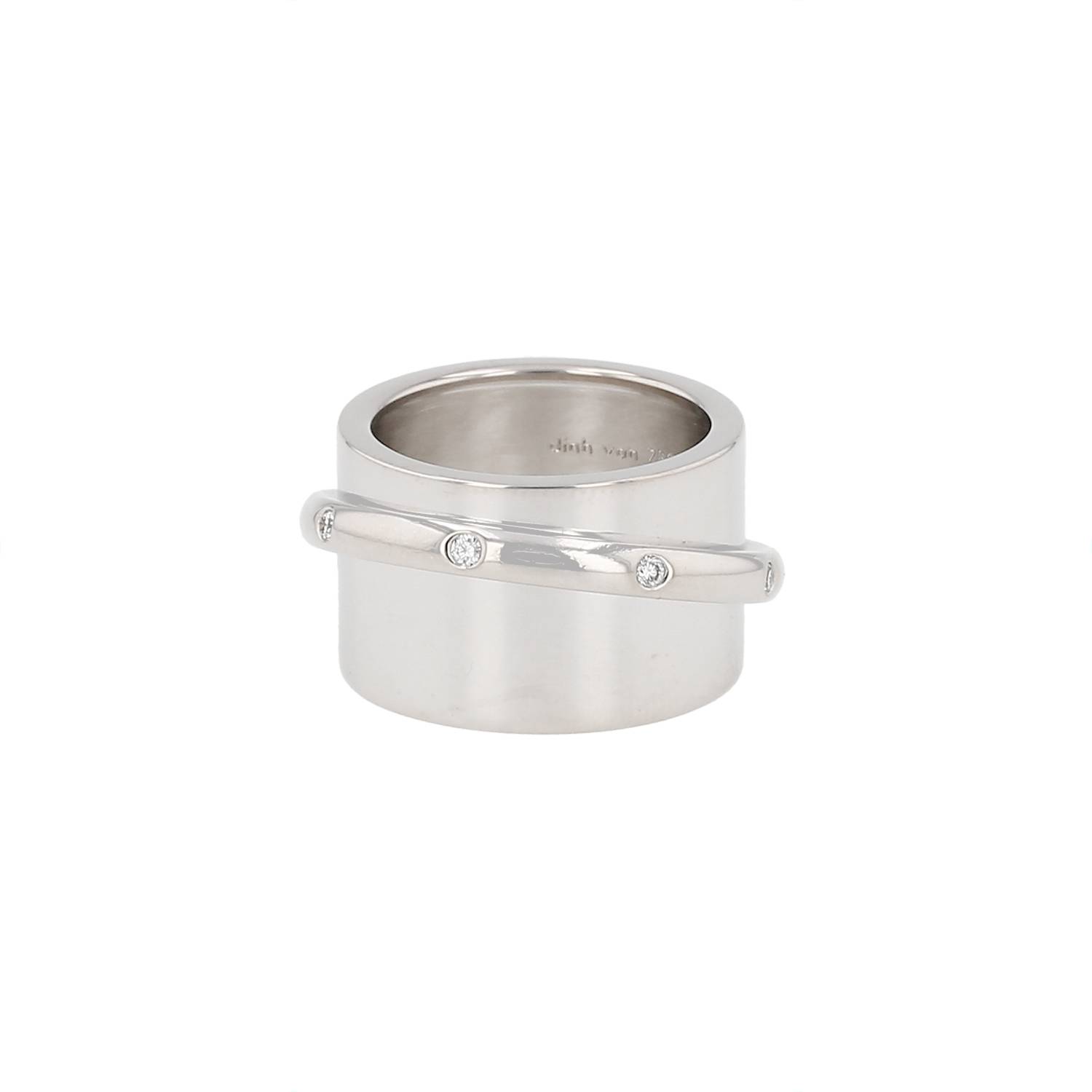 Bague Dinh Van Ariane or blanc diamants occasion