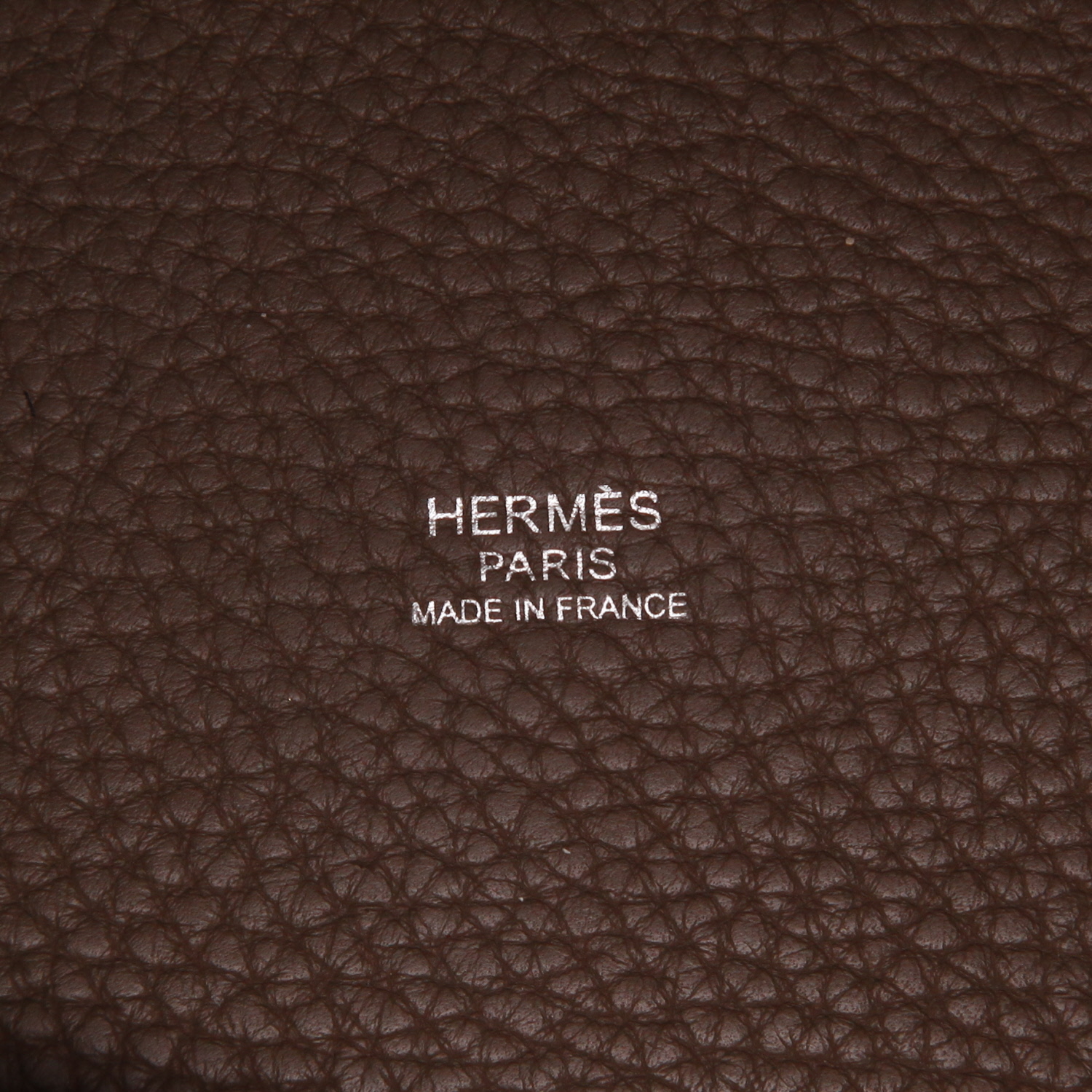 Sac à main Hermès  Picotin 22 cm en cuir taurillon clémence étoupe - Detail D2