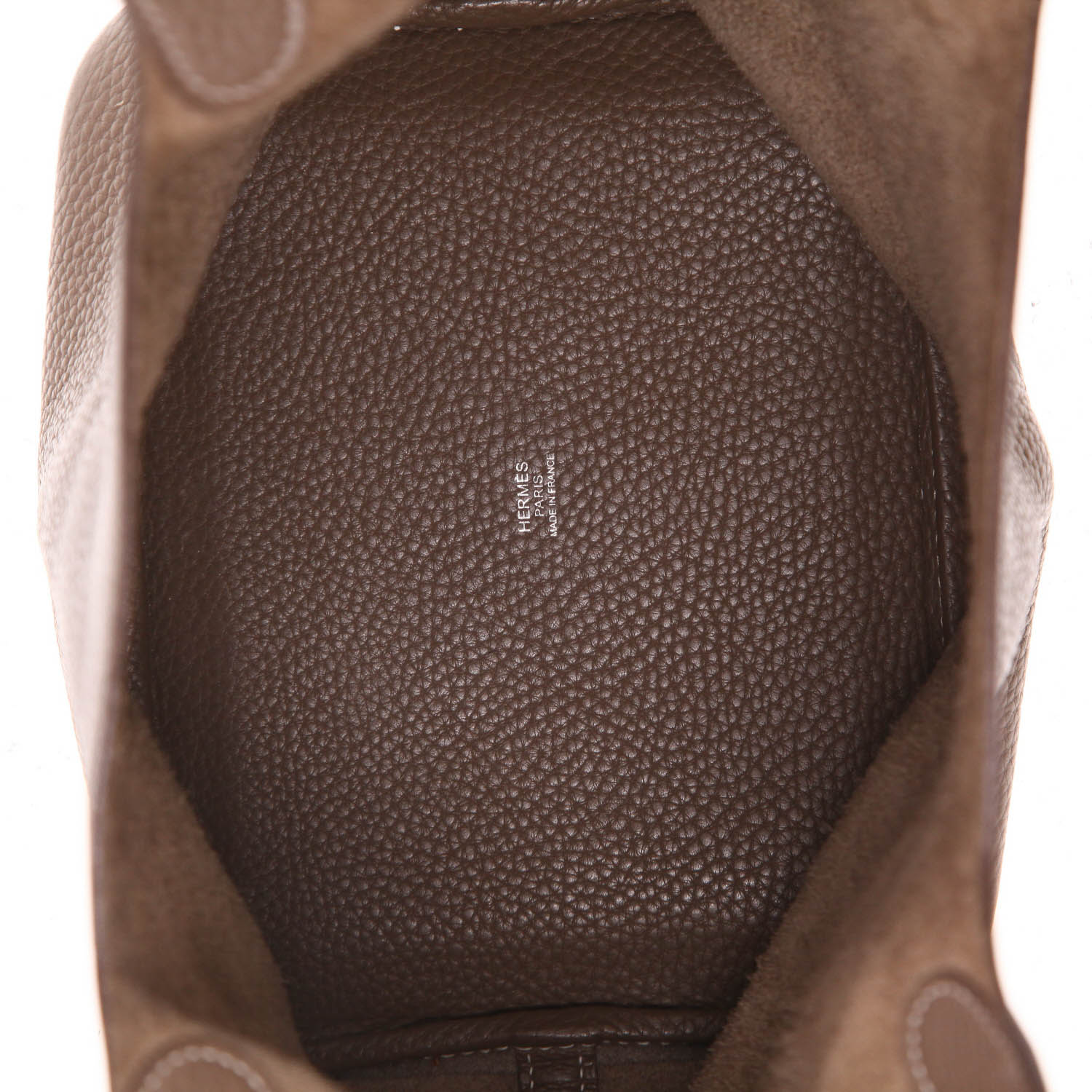 Bolso de mano Hermès  Picotin 22 cm en cuero taurillon clémence marrón etoupe - Detail D3