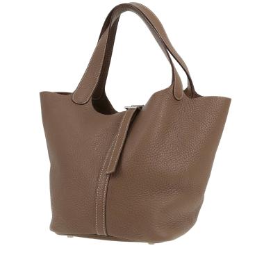 Hermès  Picotin 22 cm handbag  in etoupe leather taurillon clémence