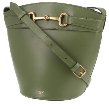 Celine  Crécy shoulder bag  in green leather