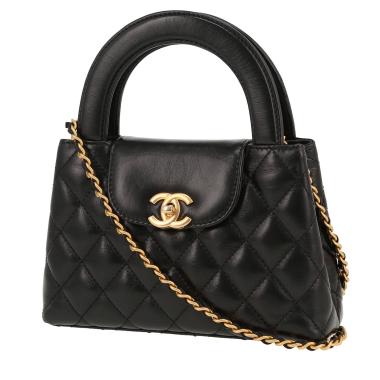 Borsa a tracolla Chanel  Mini Shopping in pelle trapuntata nera