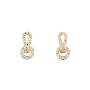 Cartier Agrafe earrings in yellow gold and diamonds