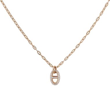 Ciondolo Hermès Farandole modello piccolo in oro rosa e diamanti