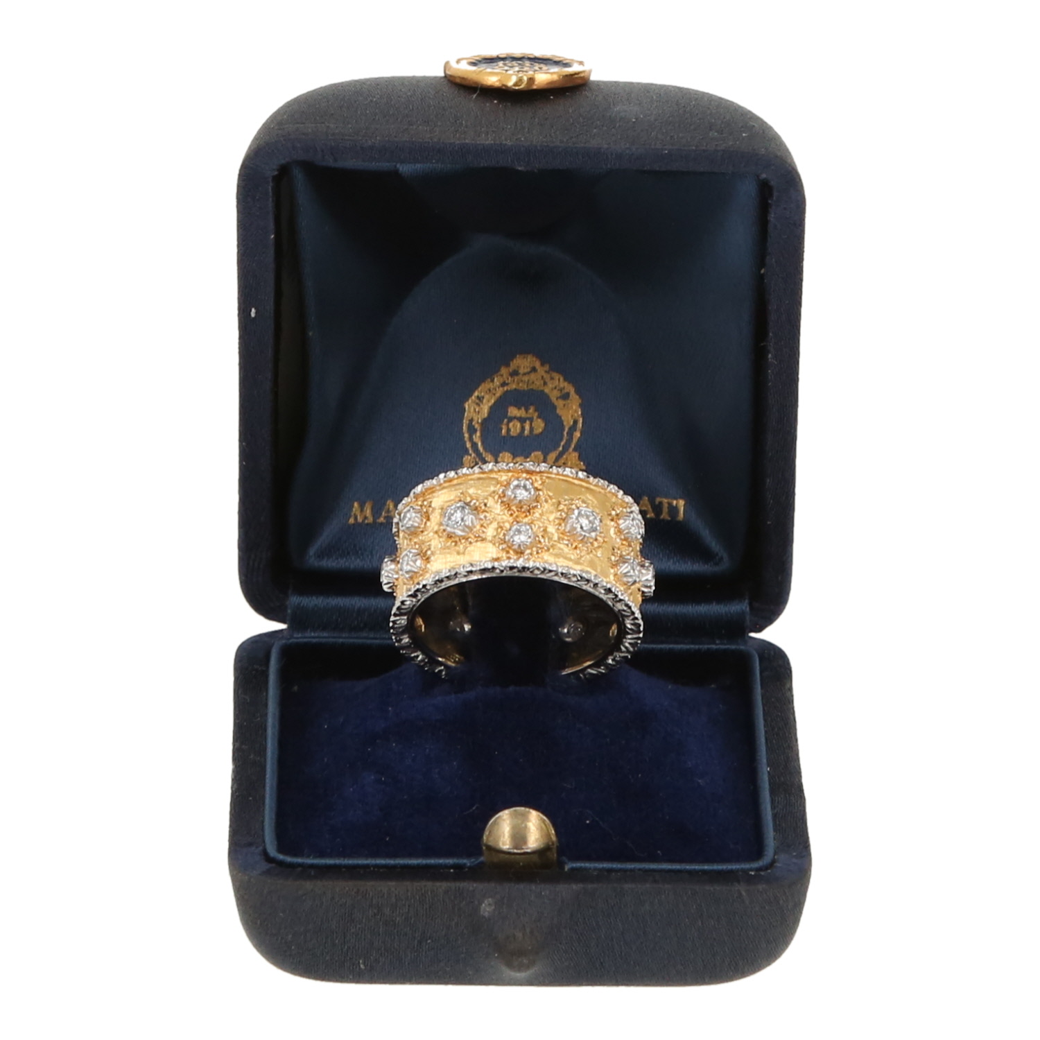 Buccellati ring in white gold, yellow gold and diamonds - Detail D2