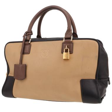 Bolso de mano Loewe  Amazona en cuero marrón y beige