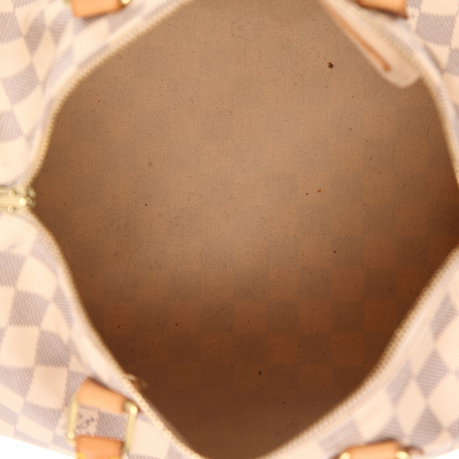 Louis Vuitton Speedy 30 handbag in azure Damier canvas and natural leather - Detail D3