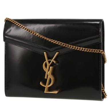 Sac bandoulière Saint Laurent  Cassandre en cuir verni noir