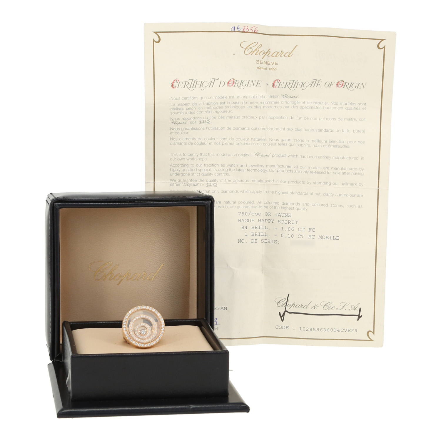 Anello Chopard Happy Spirit in oro giallo e diamanti - Detail D2